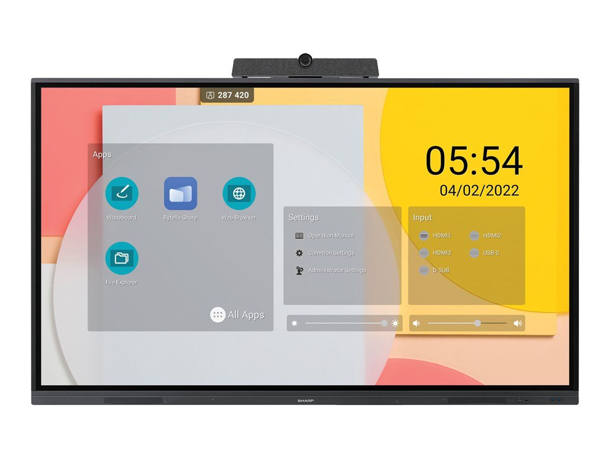 Sharp PNL862B 218.4cm 86Zoll IWB Zero Bonding 4K Android SoC with Direct Drawing embedded