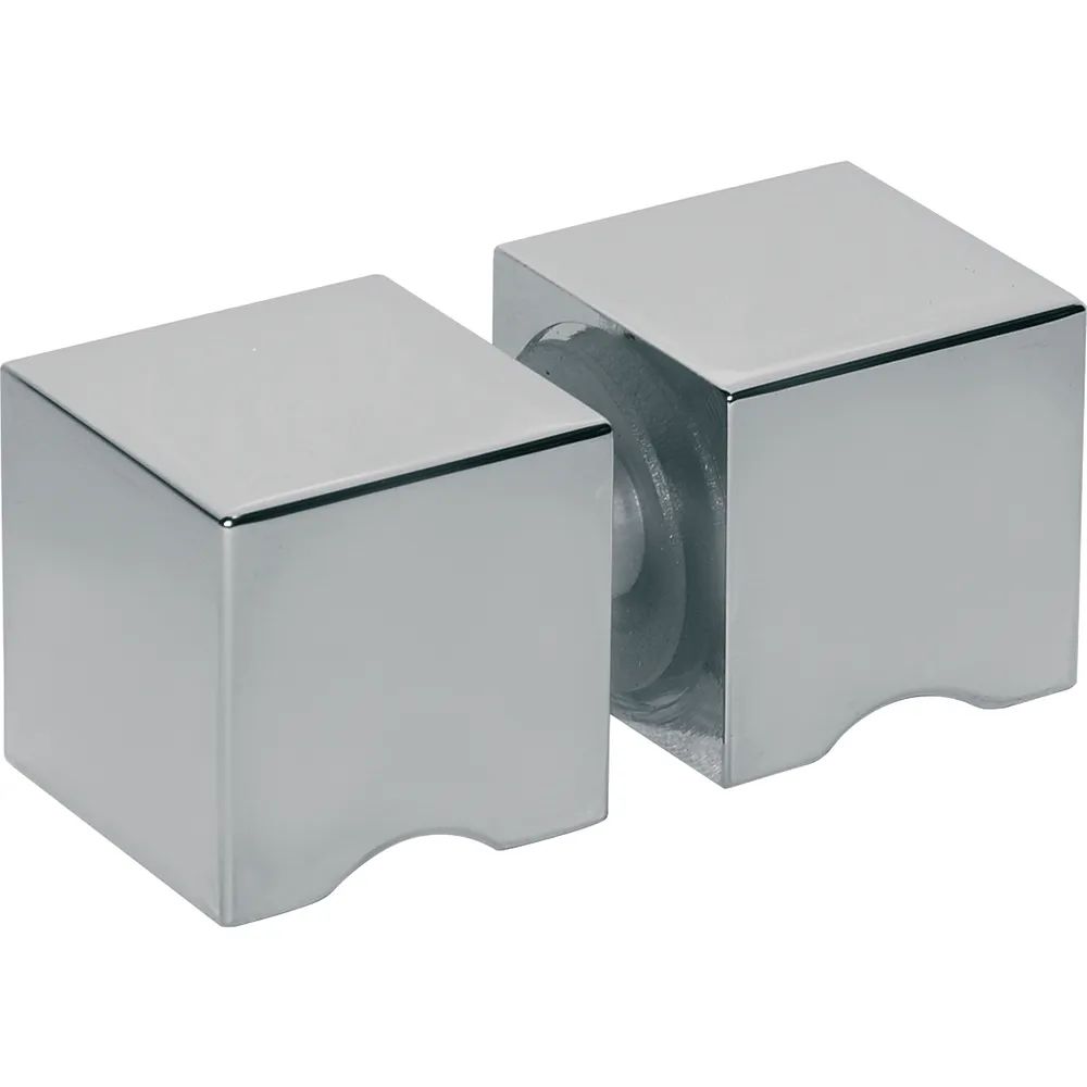 KL-megla Duschtürknopf DTKL 20, beidseitig, 30 x 30 x 30 mm, Messing verchromt poliert