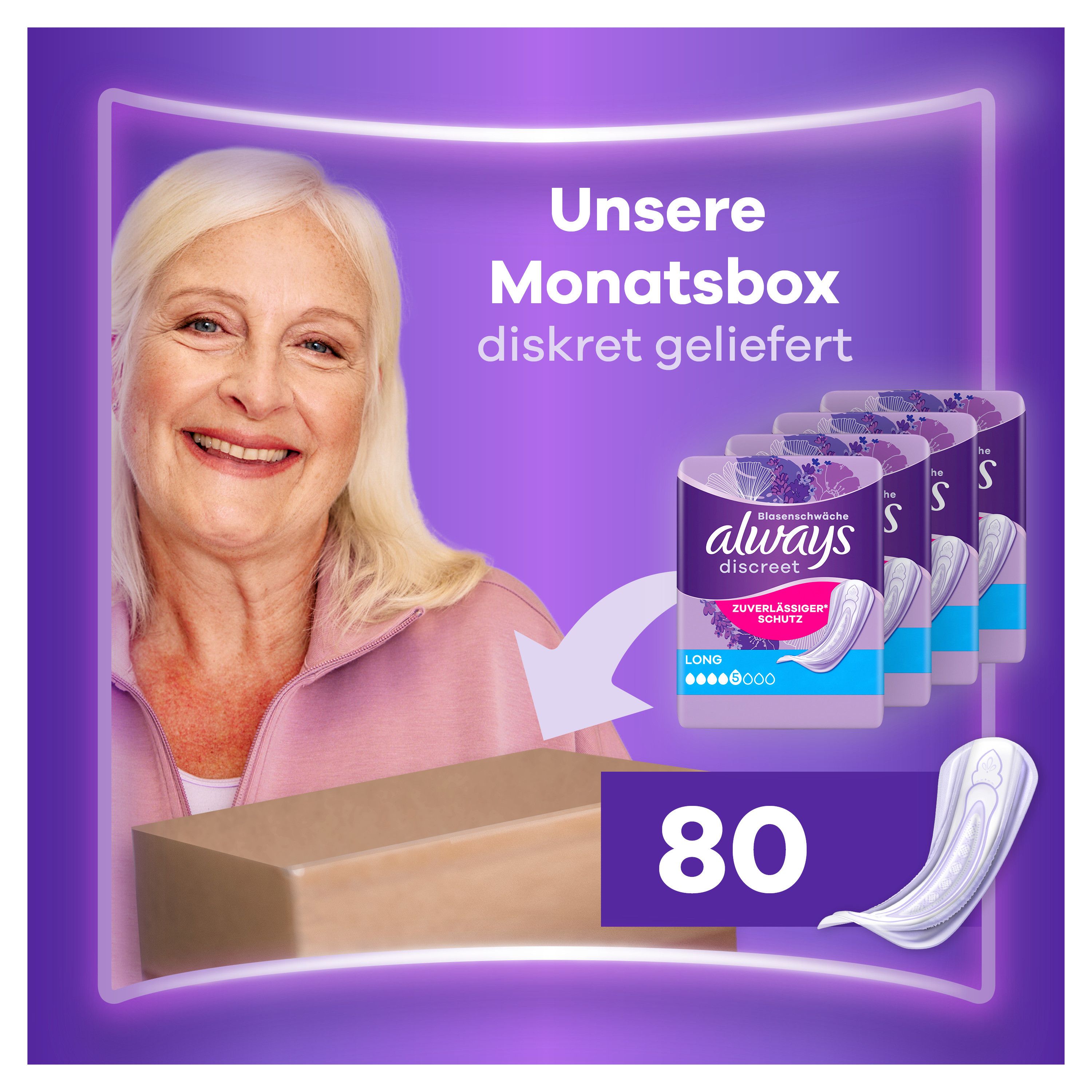 Always Discreet Inkontinenz-Einlagen Long 