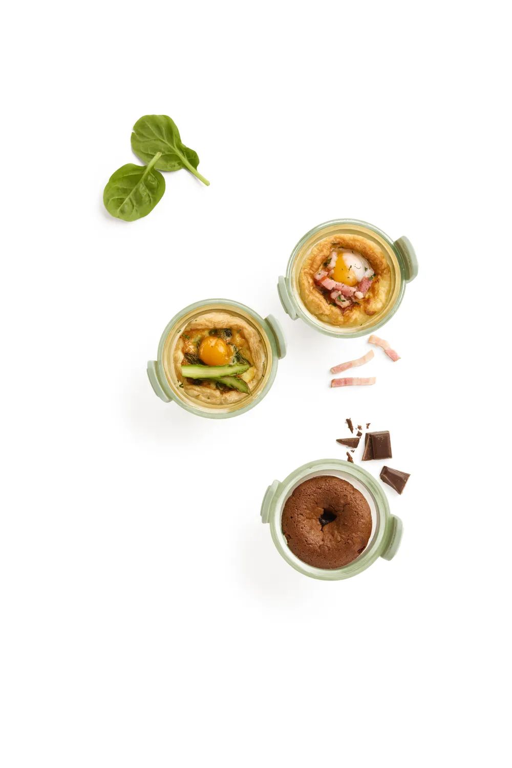 Lékué Mini-Gläser für Heißluftfritteuse - Transparent