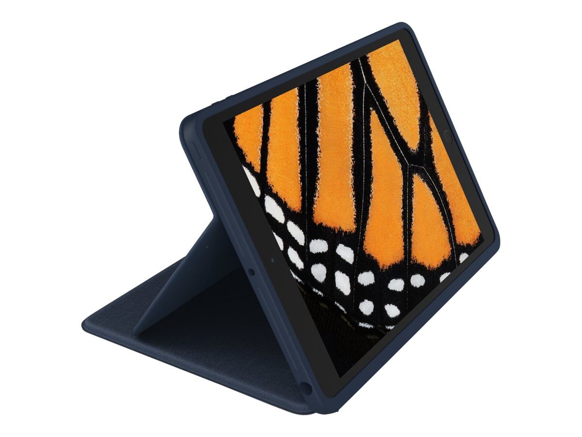 Logitech Rugged Combo 3 Touch for Education - Tastatur und Foliohülle - mit Trackpad - Apple Smart connector - AZERTY - Französisch - Classic Blue - für Bildungseinrichtungen - für Apple 10.2-inch iPad (7. Generation, 8. Generation, 9. Generation)