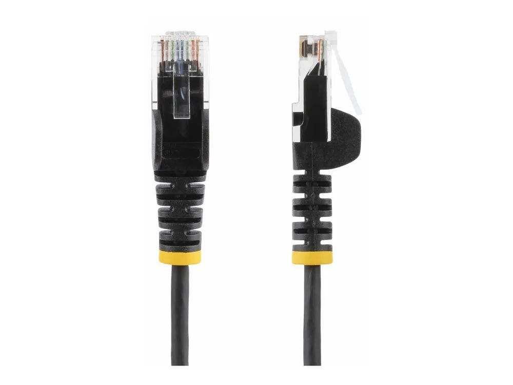 StarTech.com 15m Black Slim CAT6 Ethernet Cable, Snagless, 28AWG, LSZH - Patch-Kabel - RJ-45 (M)