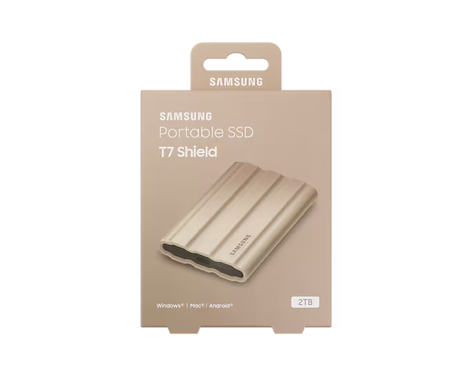 Samsung T7 Shield MU-PE2T0K - SSD - verschlüsselt - 2 TB - extern (tragbar)