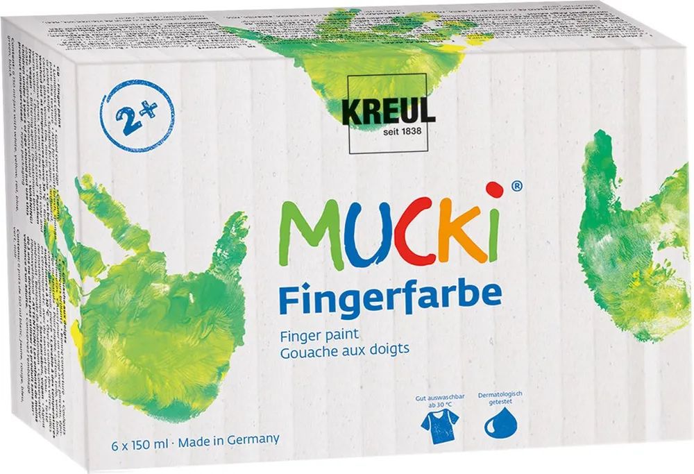 C. Kreul GmbH & Co.KG MUCKI Fingerfarbe 6er Set 150 ml