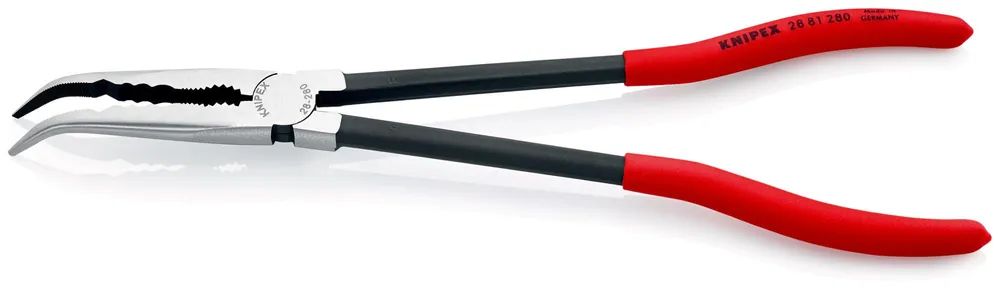 KNIPEX Montierzange mit Querprofilen mit Kunststoff überzogen schwarz atramentiert 280 mm