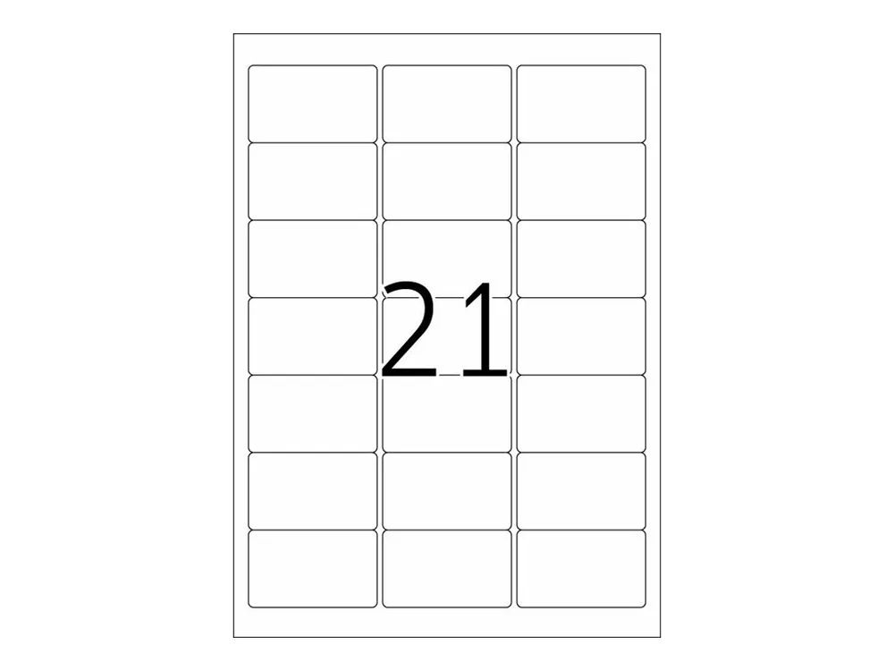 HERMA Special - Papier - matt - selbstklebend, neu positionierbar - weiß - 63.5 x 38.1 mm 2100 Etikett(en) (100 Bogen x 21)