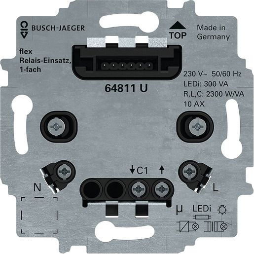 Busch-Jaeger RELAIS-EINSATZ FLEX 1-FACH / BUSCH 64811 U 2CKA006800A3041
