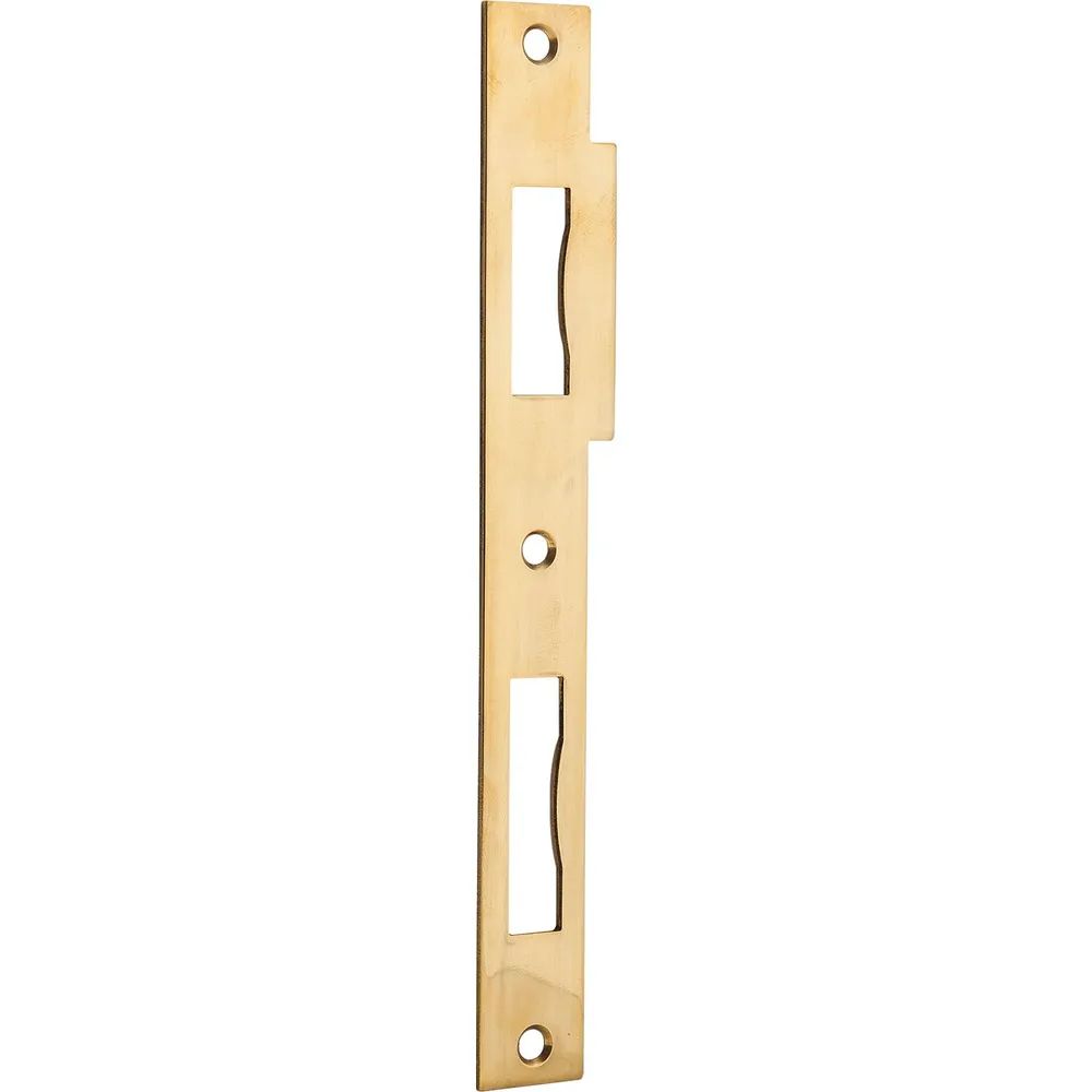 Hilber Beschläge GesmbH Beschläge unde Metallwarenerzeugung Doppeltürschließblech eckig, 210 x 24 x 2 mm, Messing poliert