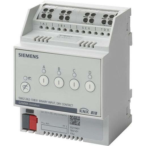 Siemens KNX BINÄREING.4FACH POT.FREI / SIEMEN N 262D31 5WG1262-1DB31