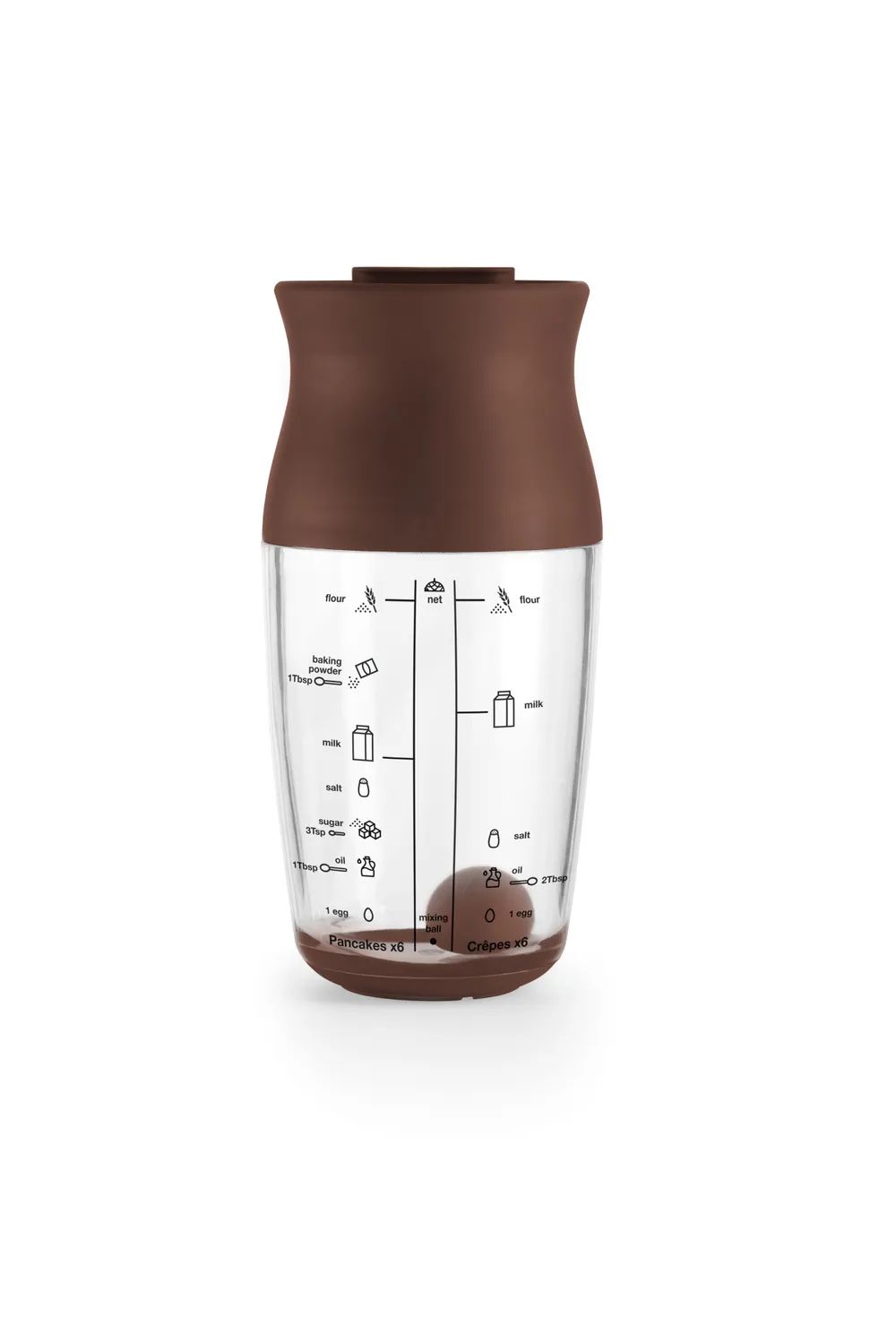 Lékué Pfannkuchenteig-Shaker - Brown