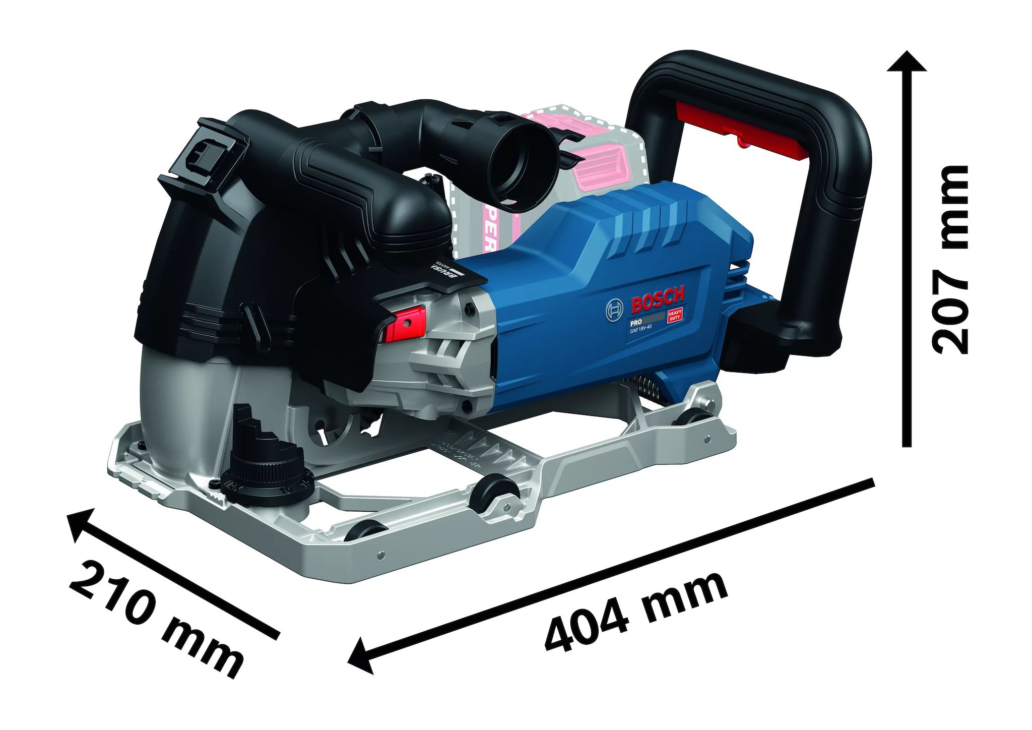 Bosch GNF18V-40 Akku-Mauernutfräse solo