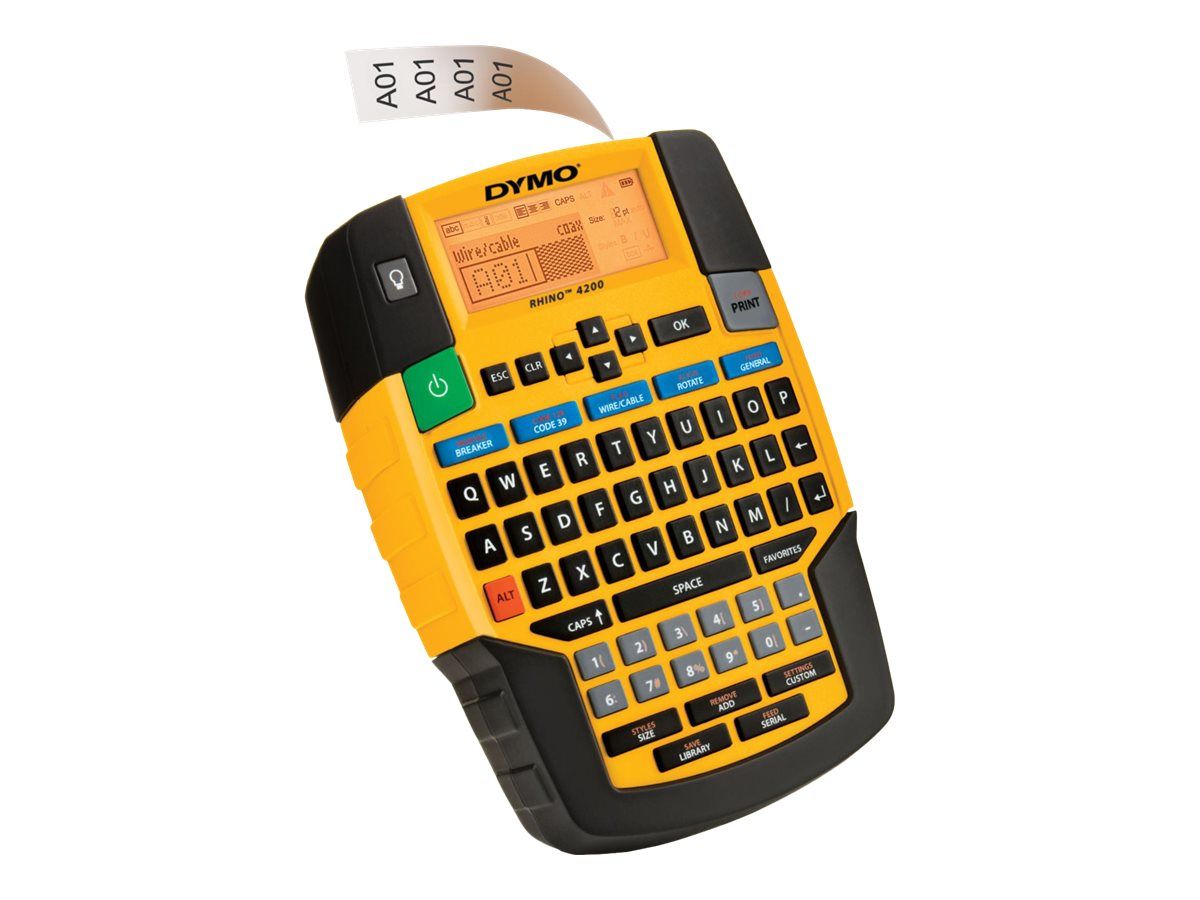 Dymo Rhino 4200 Kit - Beschriftungsgerät - s/w - Thermotransfer - Rolle (1,9 cm)