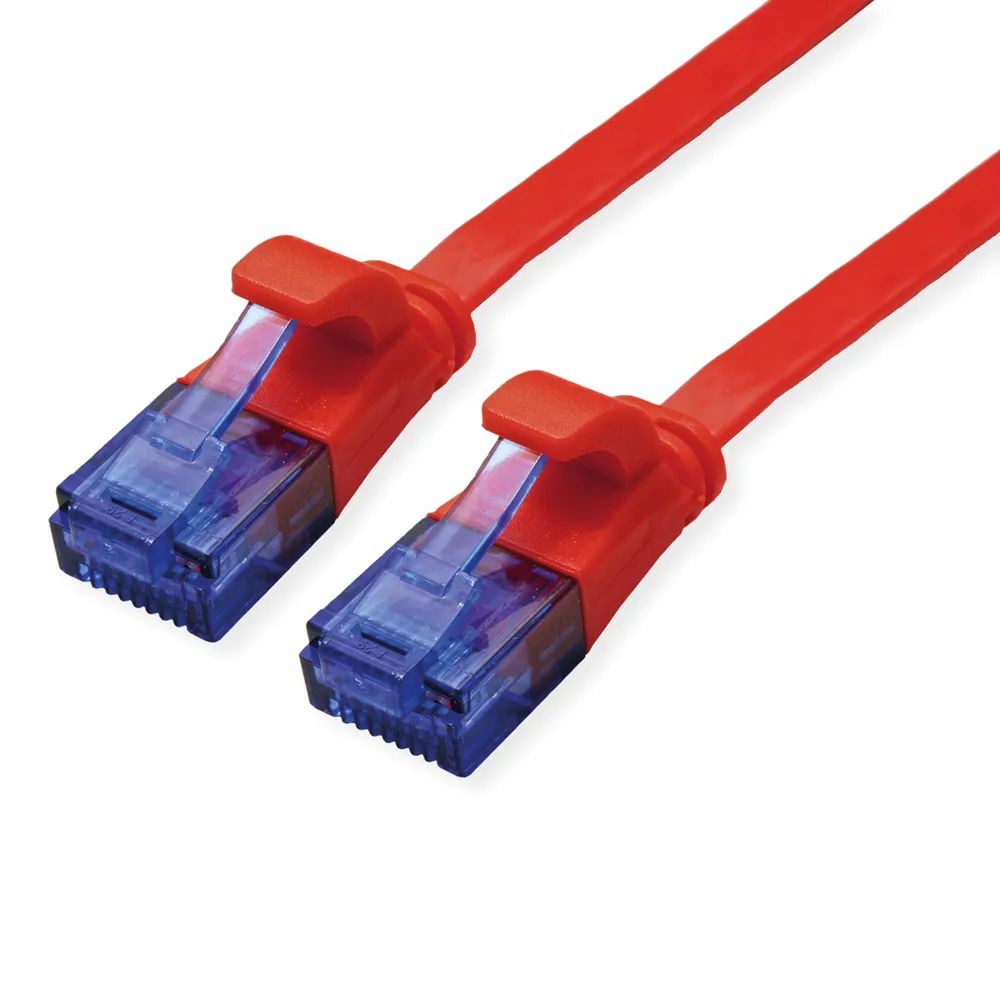 VALUE Patchkabel Cat.6A (Class EA) UTP, extra-flach, rot, 1,5 m