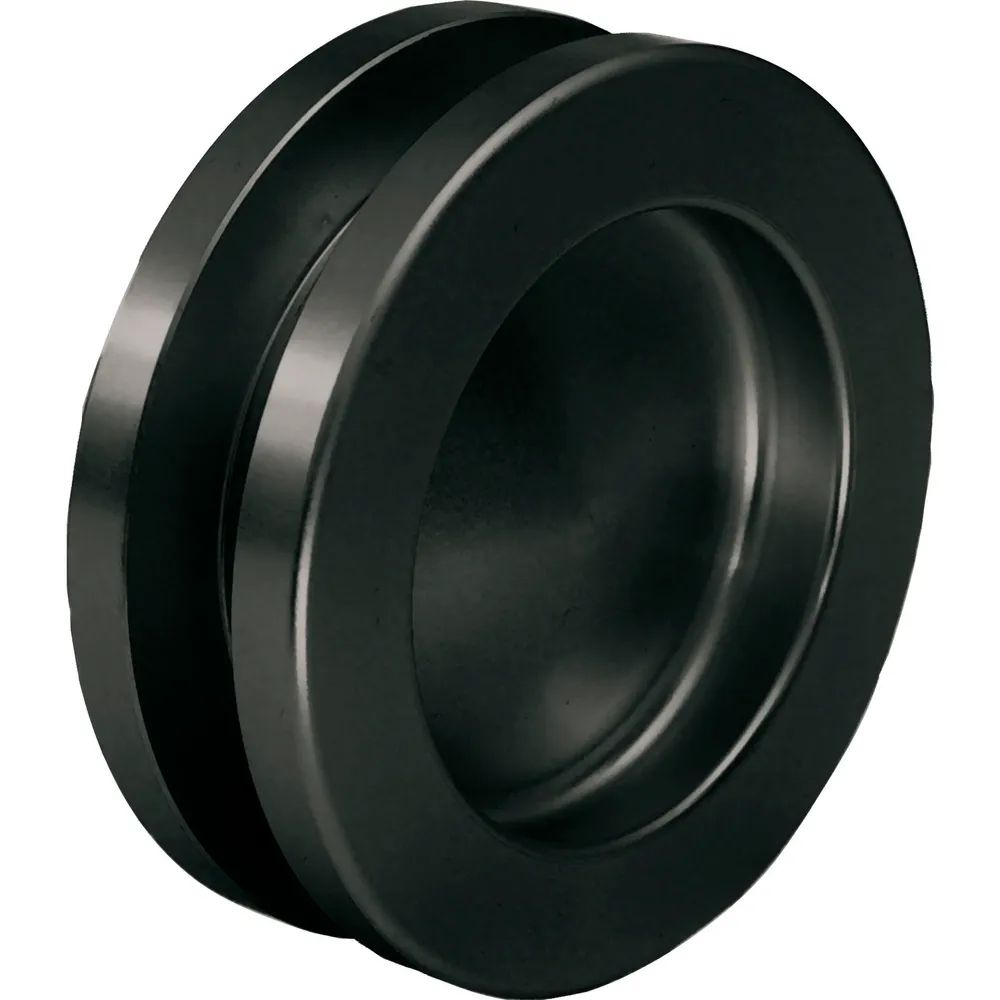 KWS Muschelgriffpaar rund Ø 65mm, für TS 8-10 / 38-45mm, Aluminium schwarz matt