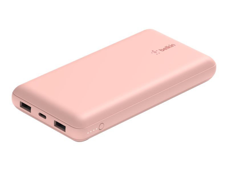 Belkin BoostCharge - Powerbank - 20000 mAh - 15 Watt - 3 A - 3 Ausgabeanschlussstellen (24 pin USB-C, 2 x USB)