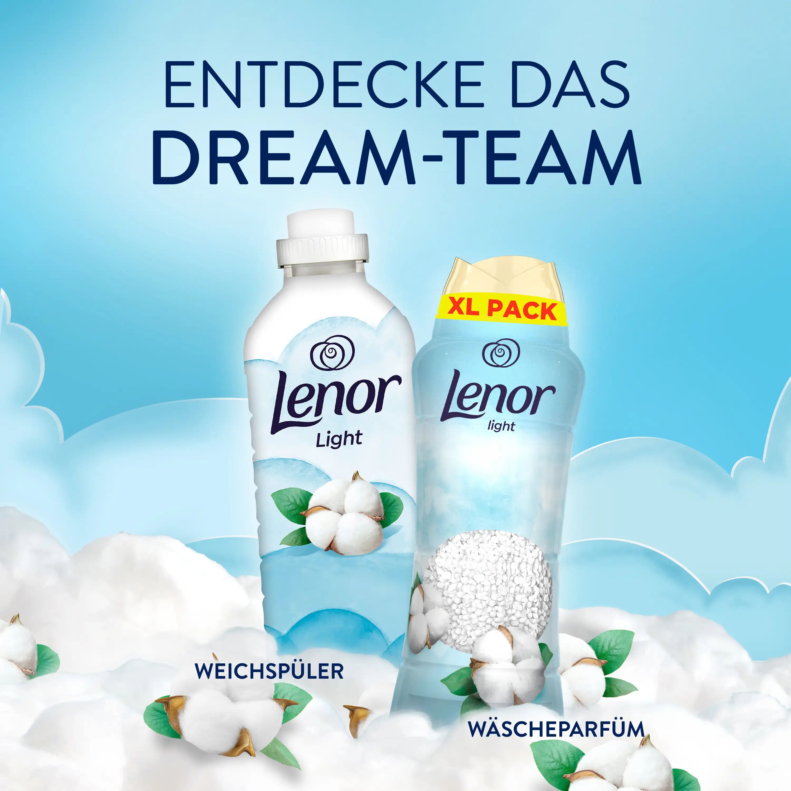 Lenor Light Wäscheparfüm, Frische Baumwollblüte, 495g