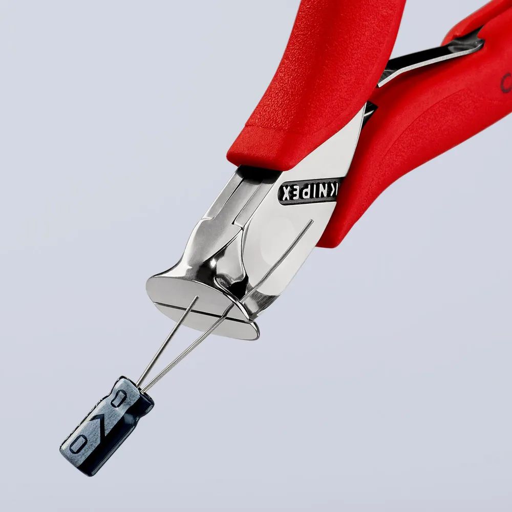 KNIPEX Elektronik-Vornschneider mit rutschhemmenden Kunststoff-Hüllen 115 mm