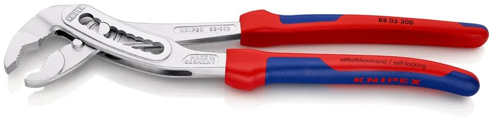 KNIPEX Alligator® Wasserpumpenzange mit Mehrkomponenten-Hüllen verchromt 300 mm