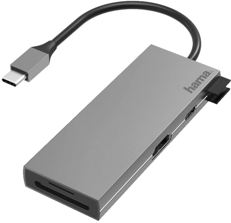 Hama 200110 USB-C-Multiport, 6 Ports, HDMI+SD