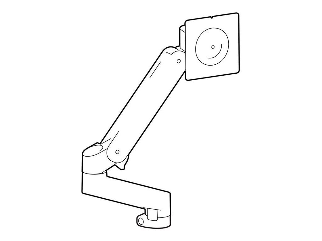 Ergotron LX Pro - Befestigungskit (Monitorarm, Verlängerung, Monitor-Schwenkarm, Stangenring, Befestigungsmaterialien) - Konstante Krafttechnologie - für Flachbildschirm - expansion kit - Aluminium - Dunkelgrau (34")