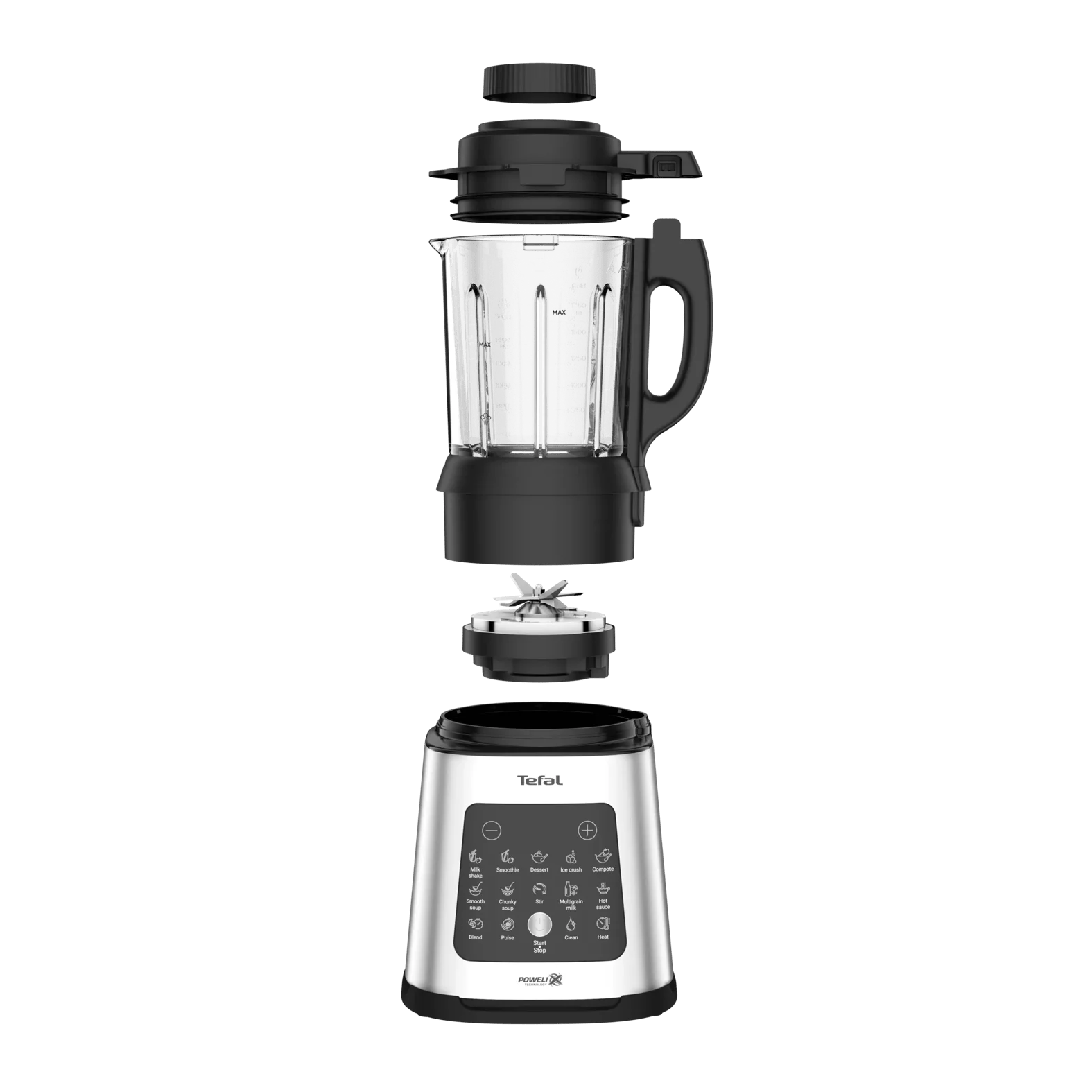 Tefal BL83SD Hochgeschwindigkeits-Mixer mit Kochfunktion PERFECT MIX COOK - METALL