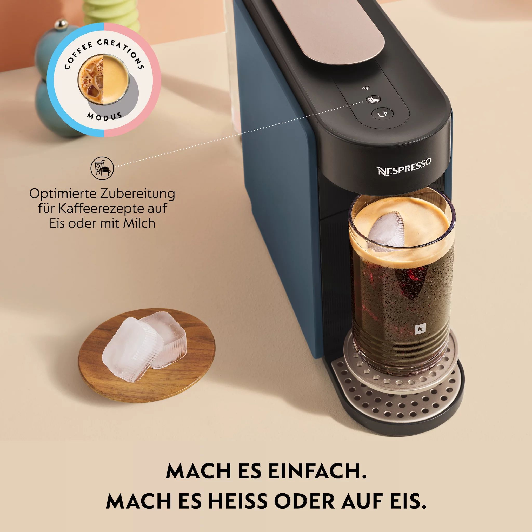 Krups VERTUO Up Nespresso Kapselmaschine XN9404 Ocean Blue