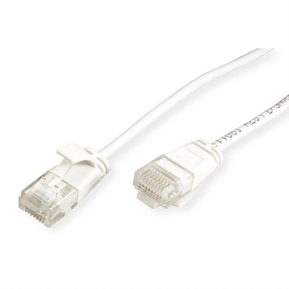 ROLINE UTP DataCenter Patchkabel Cat.6A (Class EA), LSOH, slim, weiß, 0,3 m