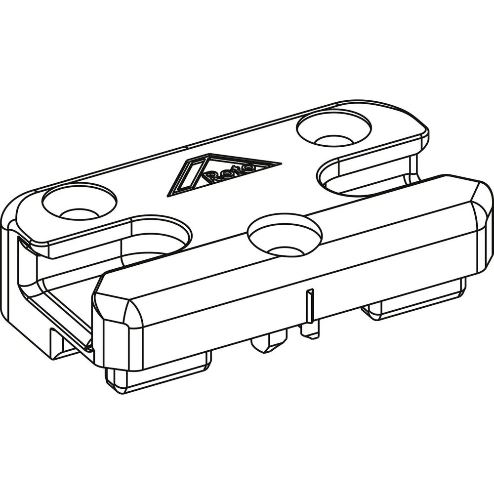ROTO NT/NX SH-Schließstück PVC 13V mit Boden KBE/KÖMMERLING/TROCAL Zink