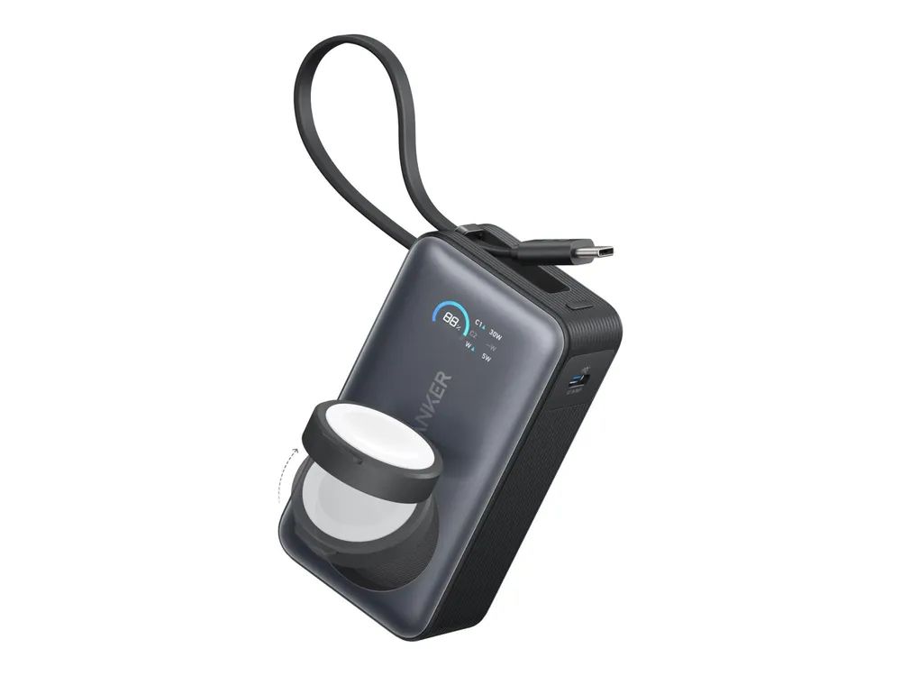 Anker Innovations Anker MagGo - Powerbank - für Apple Watch - 10000 mAh - 35 Watt - 2 Ausgabeanschlussstellen (USB-C)
