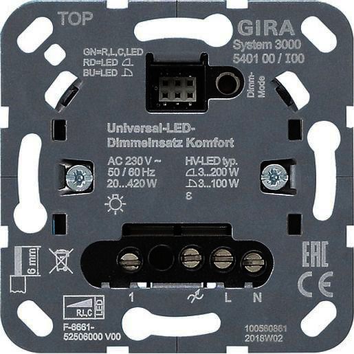 Gira UNI-LED-DIMMEINS. EINSATZ / GIRA 5401 00 540100