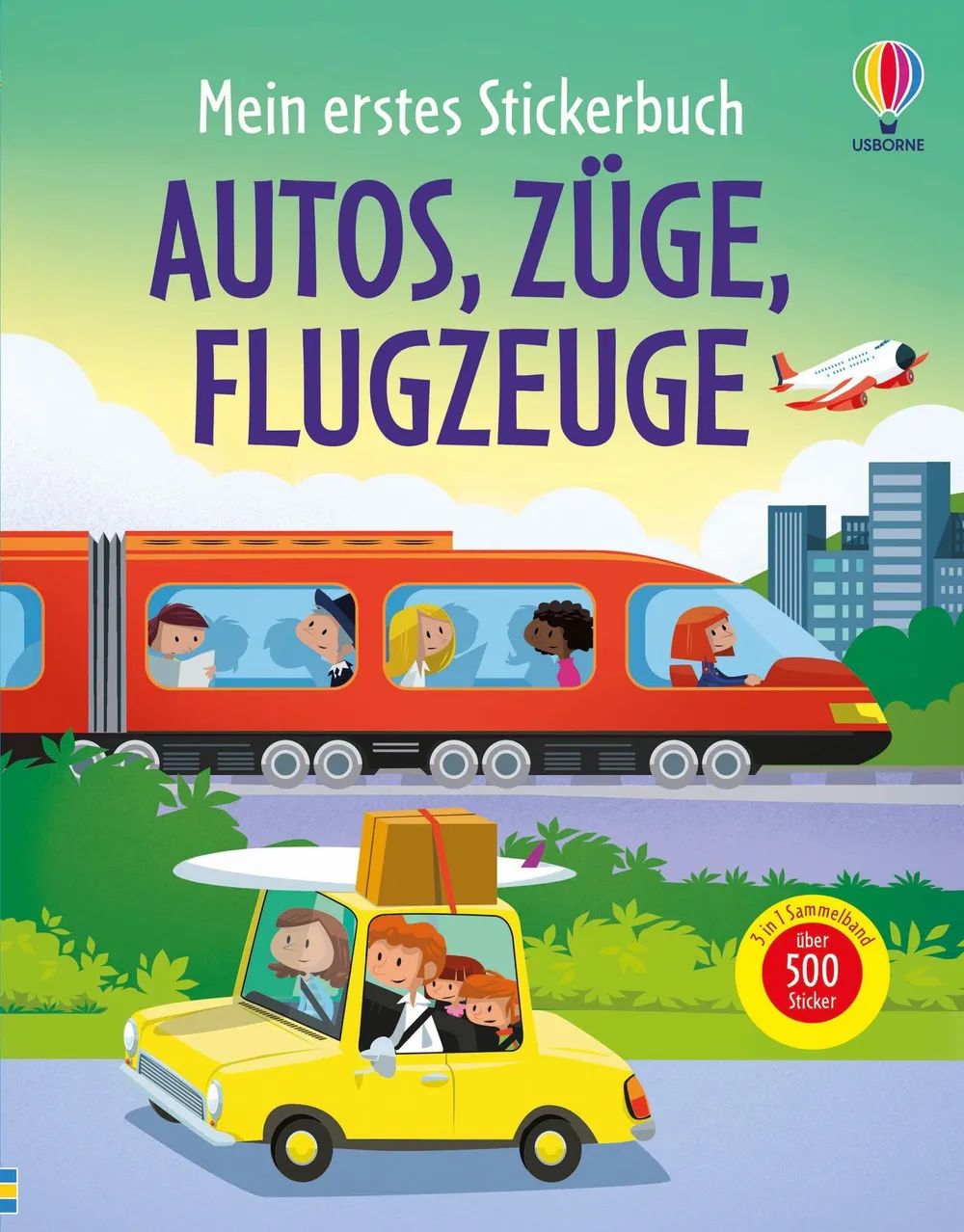 dtv Verlagsgesellschaft mbH & Co.KG Erstes Stickerbuch: Autos, Züge, Flugzeu