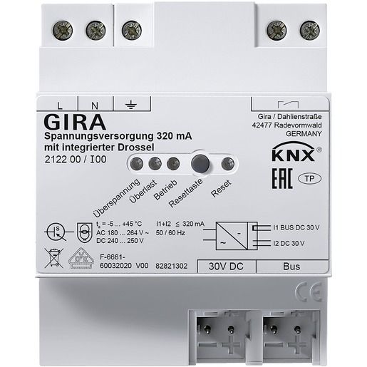 Gira SPANNUNGSVERSORGUNG 320 MA / GIRA 212200 KNX REG 212200