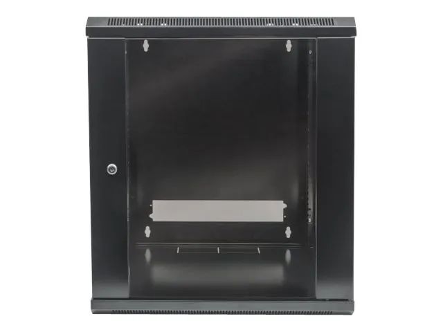 Intellinet Network Cabinet, Wall Mount (Standard), 9U, Usable Depth 410mm/Width 510mm, Black, Flatpack, Max 60kg, Metal & Glass Door, Back Panel, Removeable Sides, Suitable also for use on desk or floor, 19",Parts for wall install (eg screws/rawl plu