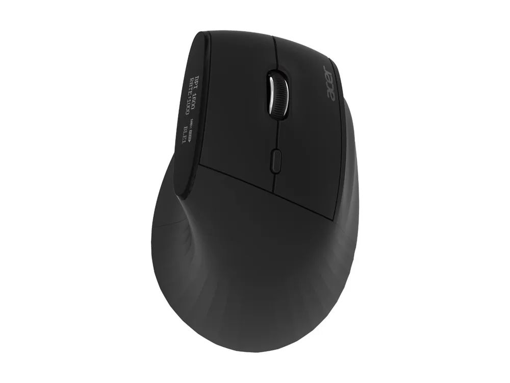 Acer Smart Fit - Maus - vertikal - ergonomisch - Laser - 10 Tasten - kabellos - 2.4 GHz, Bluetooth 5.0 - kabelloser Empfänger (USB)