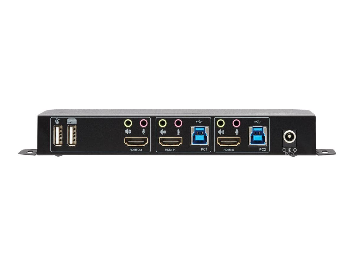 Eaton Tripp Lite series HDMI KVM, 2-Port 4K 60Hz 4:4:4, HDR, HDCP 2.2 Support, IR Remote and USB Cables