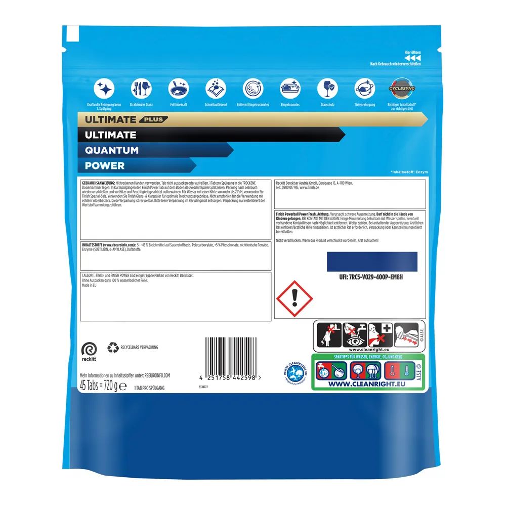 Finish Power Maxipack Fresh 45 Tabs