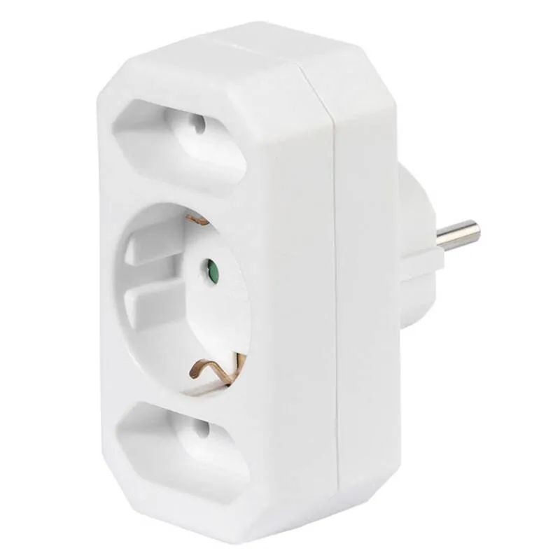 Vivanco 3-fach Adapter Schutzkontakt/Euro