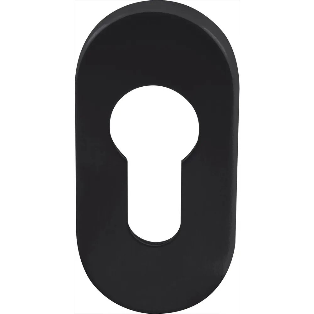 Marchesi Zylinderrosette PZ oval, Edelstahl schwarz