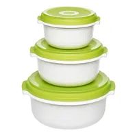 EMSA 509741 MICRO FAMILY STARTER-SET MIKROWELLENGESCHIRR - Set - Rund - Grün - Weiß - Polypropylen (PP) - Deutschland - 500 ml