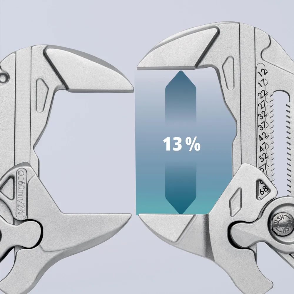 KNIPEX Zangenschlüssel Zange und Schraubenschlüssel in einem Werkzeug mit Kunststoff überzogen verchromt 300 mm