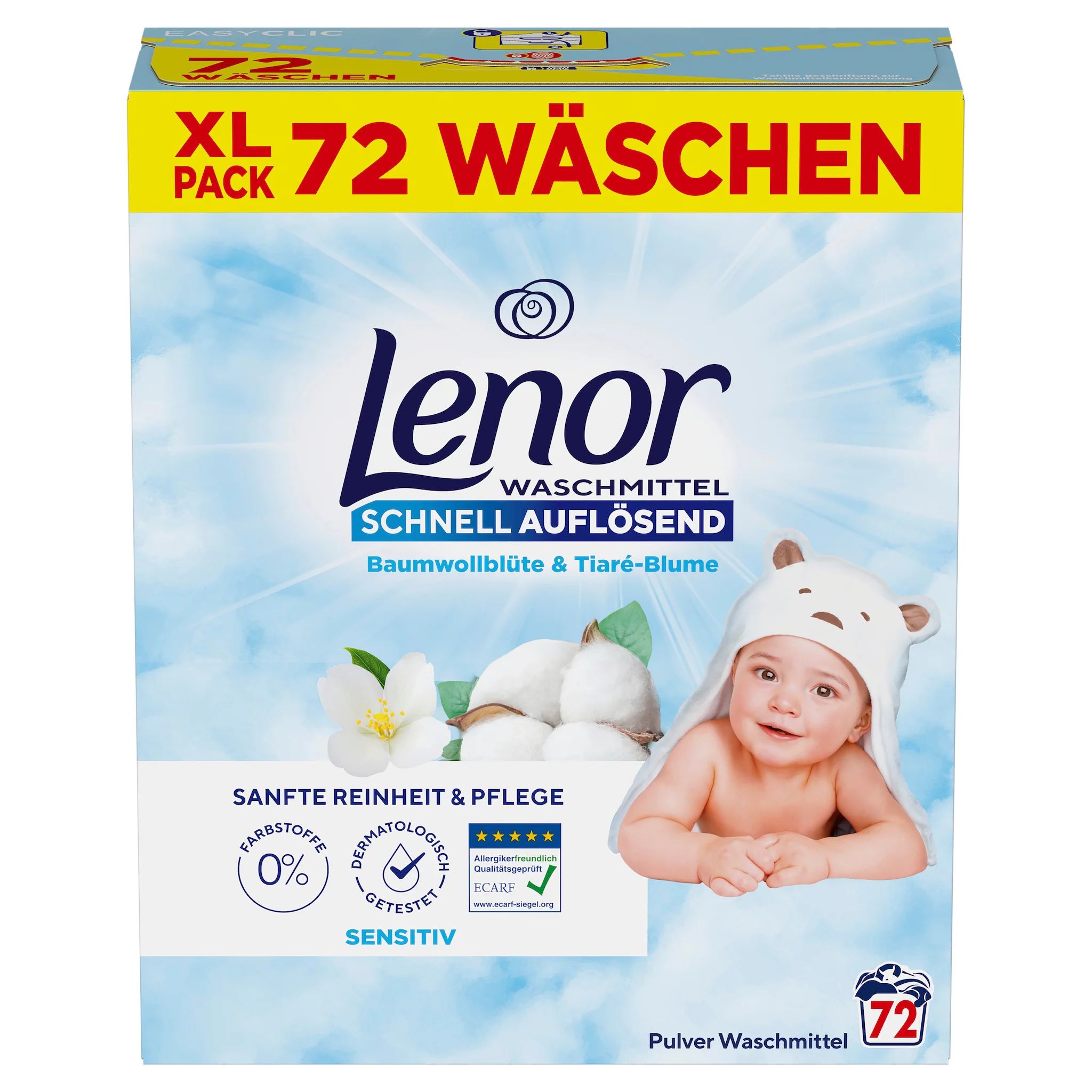 Lenor WM Pulver Sensitiv  3.6KG - 72WL