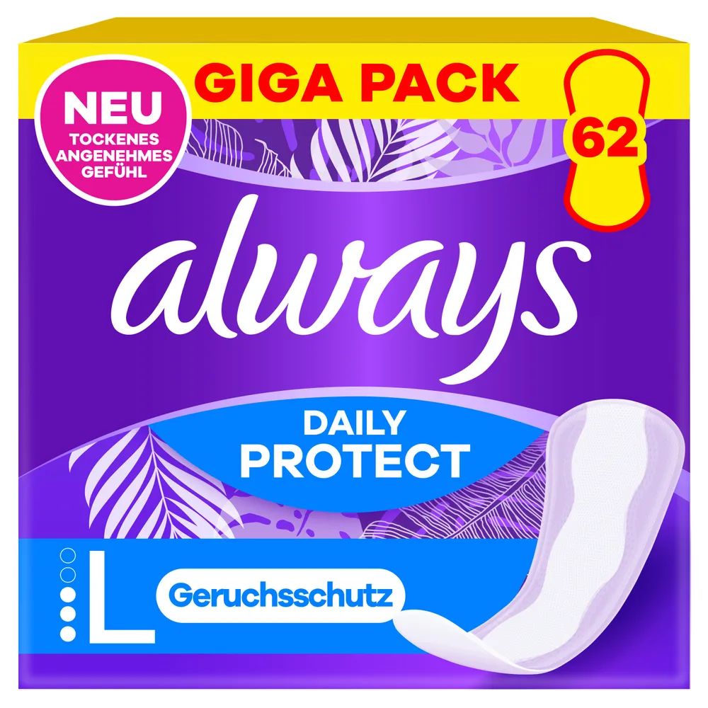 always Slipeinlage Daily Protect Long mit leichtem Duft Gigapack 62