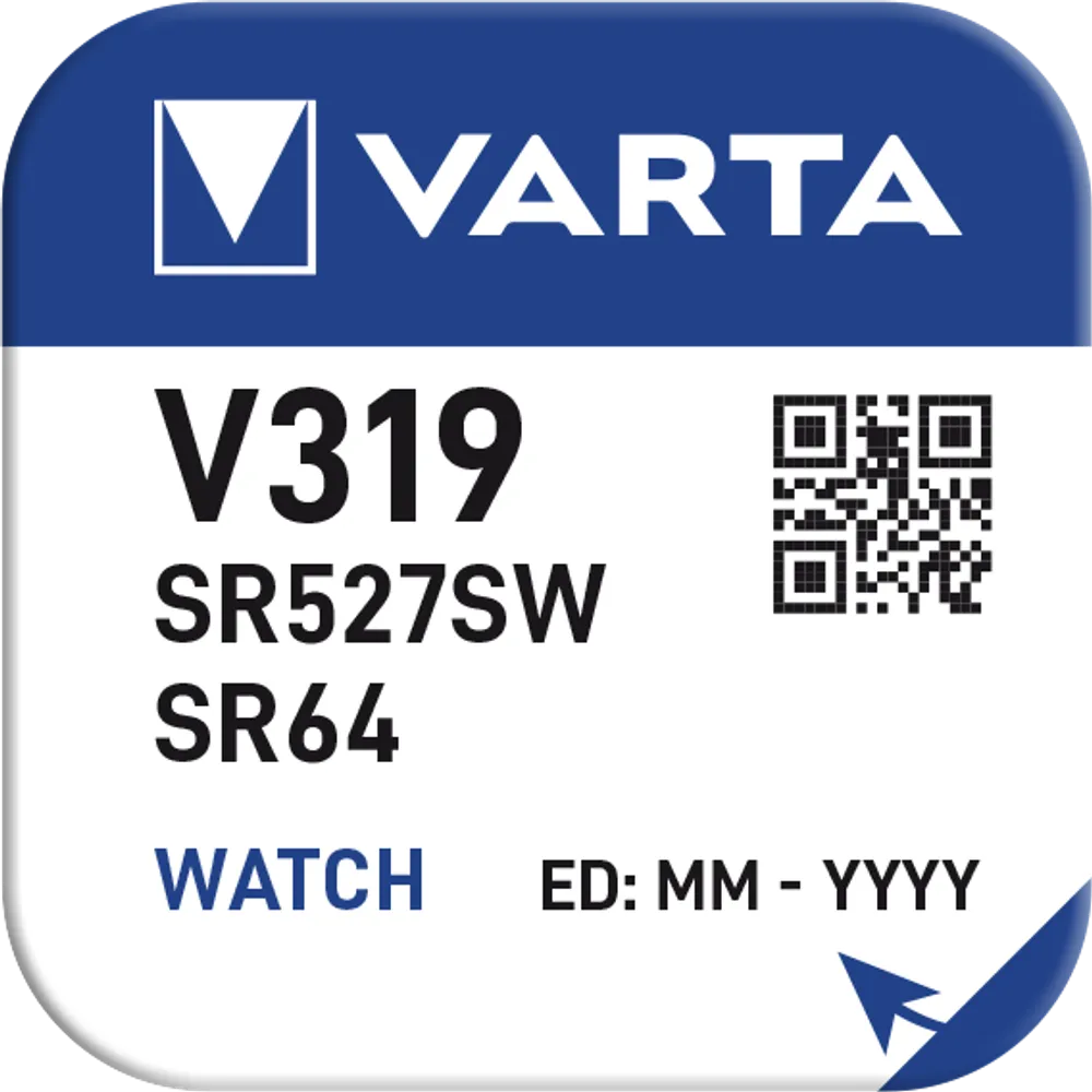 VARTA SILVER Coin V319/SR64 Napfblister 1