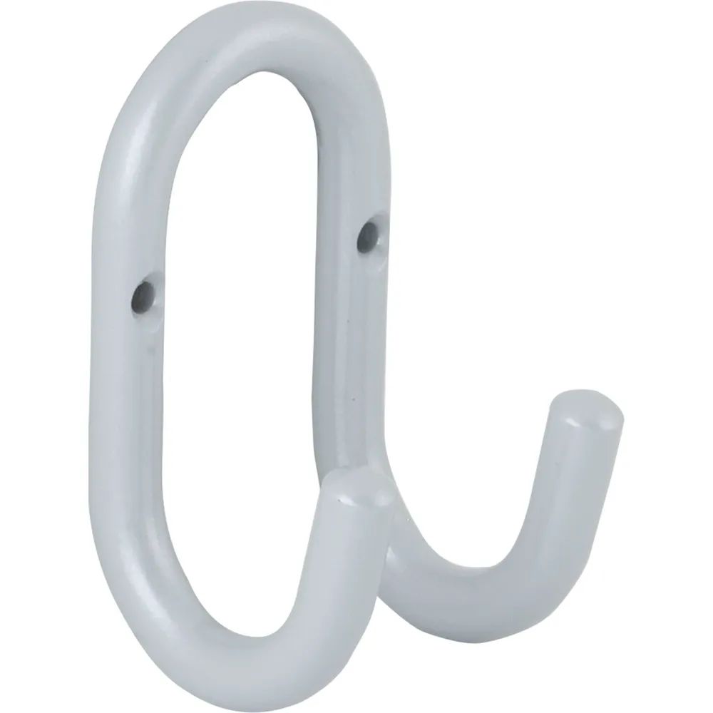 Pohl Mantelhaken Nora Breite 51 mm, Höhe 87 mm, Stahl weißaluminium (ca. RAL 9006)