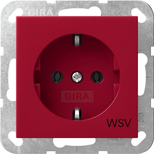 Gira SCHUKO WSV SYSTEM 55 ROT / GIRA 4188108 SYSTEM 55 4188108