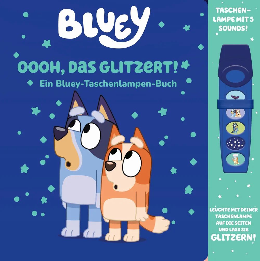 Phoenix International Taschenlampen-Soundbuch Bluey Das glitze