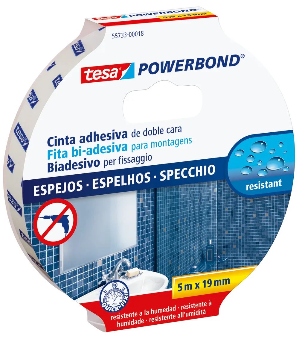 tesa® Powerbond Mirror Doppelseitiges weiß 19mm × 5m