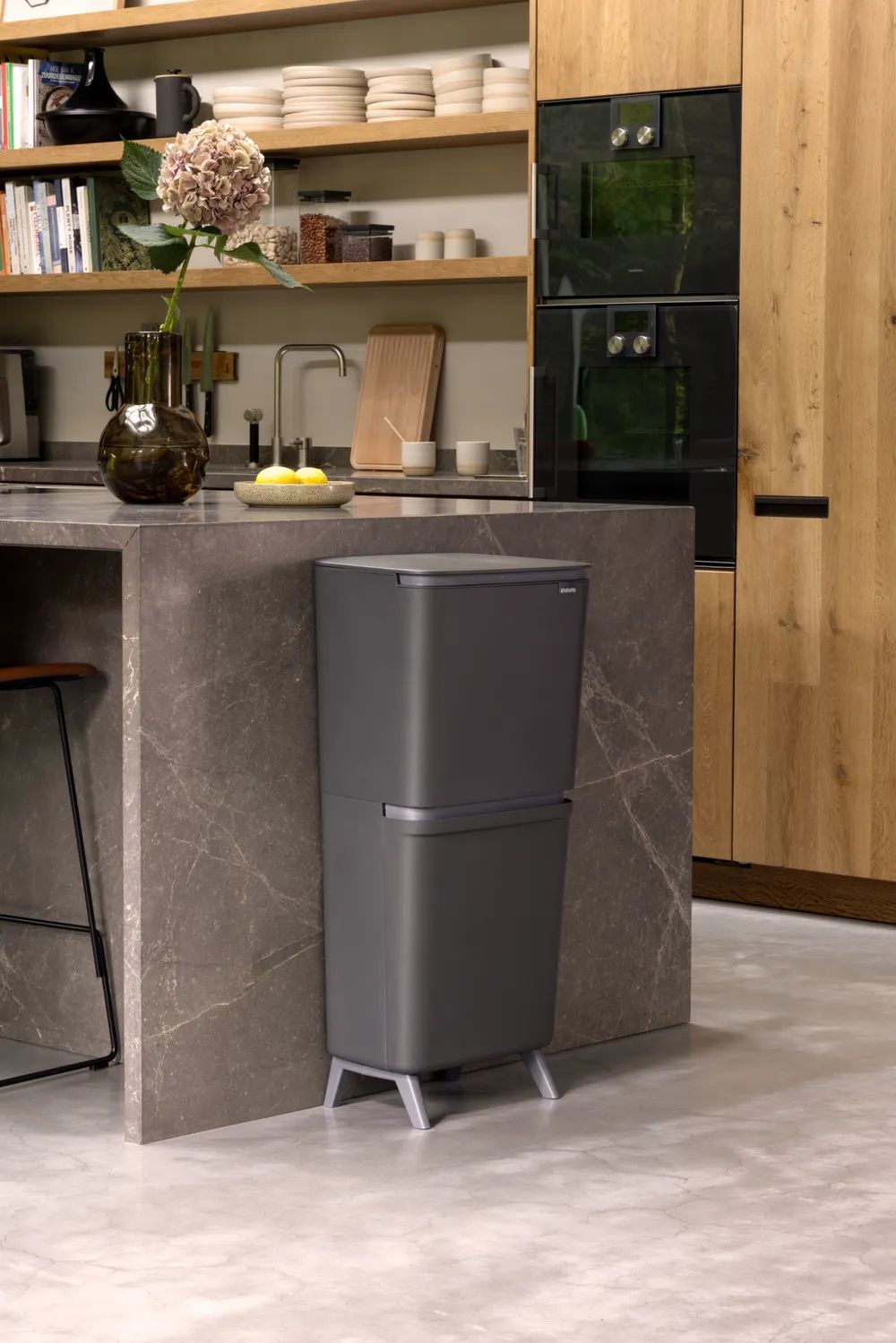 Brabantia SortUp Abfalleimer Hi, 10+10+25l - Dark Grey