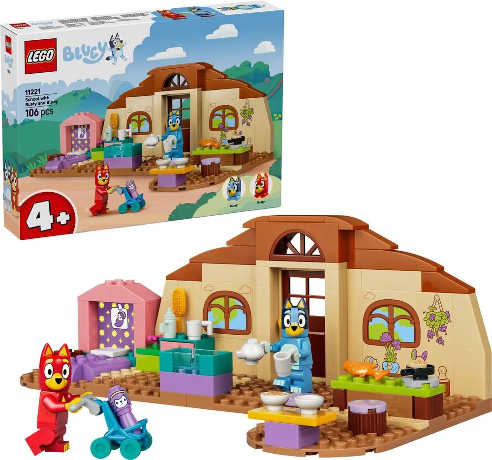 LEGO Bluey 11221 - Szkoa z Ryykiem i Blue