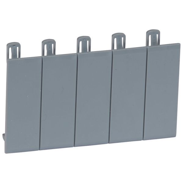 LEGRAND Abdeckstreifen, 5 Module, Silbergrau RAL 7001, Teilbar in halbe und ganze Module